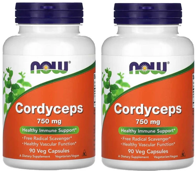 나우푸드 동충하초 동충화초 코디세핀 코다이셉스 CORDYCEPS 750mg 90캡슐2통, 기본, 1개, 90정 - 쿠팡