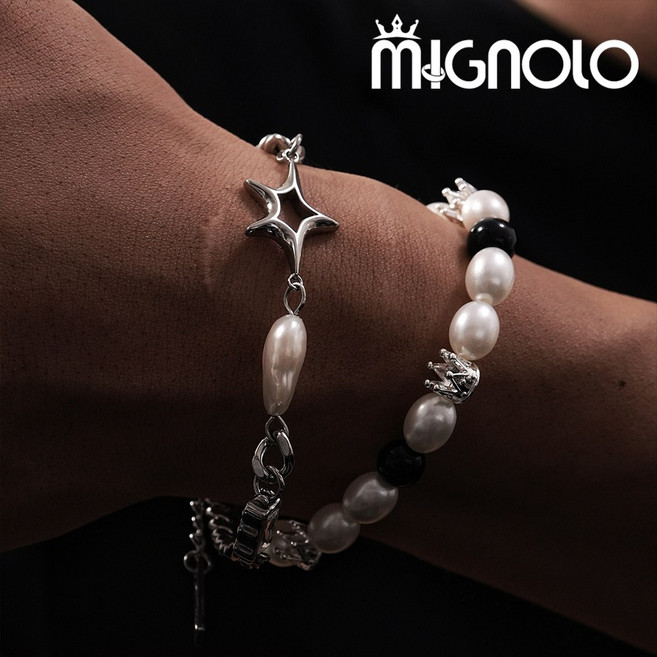 MIGNOLO 鈦鋼嘻哈手鍊 男生穿搭配件