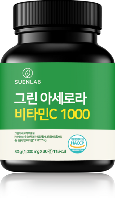 수앤랩 그린 아세로라 비타민C 1000 아세로라추출물99%, 1개, 30정