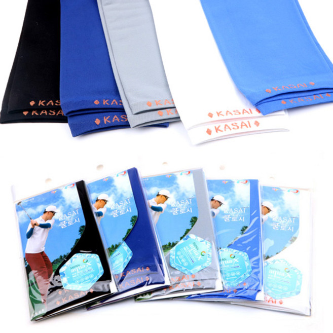 국산 쿨토시 색상 택1 자외선 차단 UV 99.9% 검정색 흰색 3D 입체 무봉제 냉감 쿨맥스 효성 아쿠아 운전 조깅 골프 야외 팔토시 얼음토시 팔목토시 시원한 토시 스포츠 여름, 파랑색, 1개