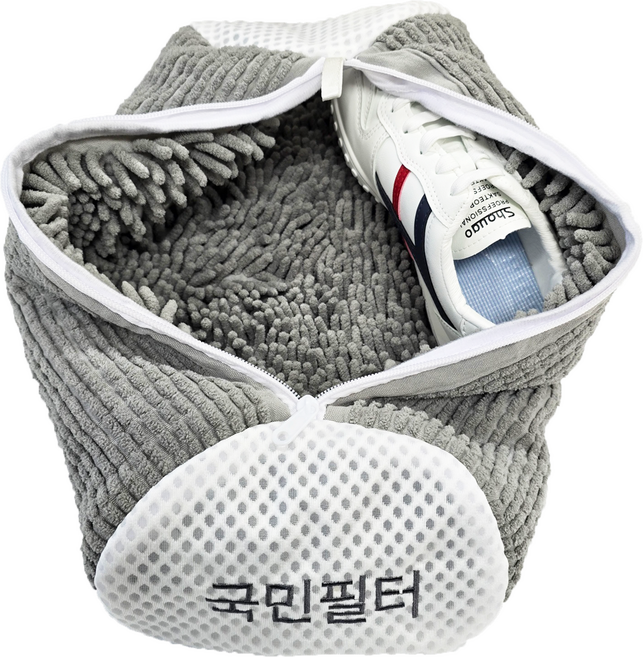 국민필터 2세대 신발 운동화 세탁망 특 대형, 2개, RightGray