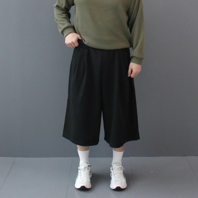 여름 남자 7부 버뮤다팬츠 헬스 반바지 벌룬 와이드 면 팬츠