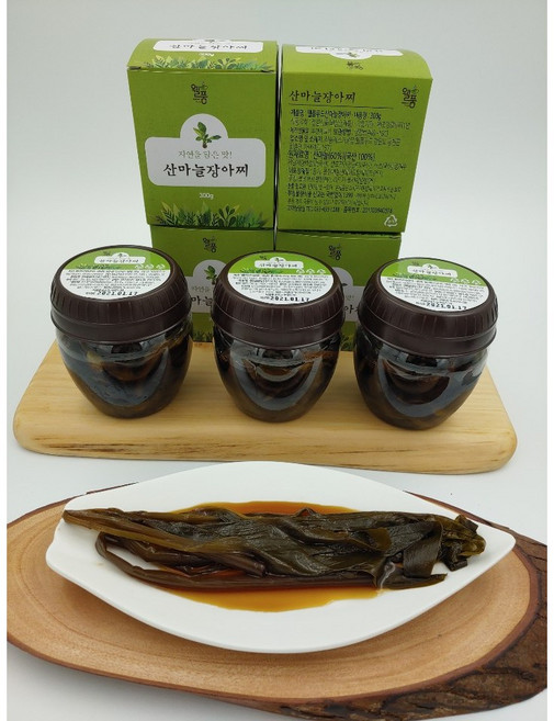 컬쳐클럽700 게으른산꾼 친환경 무농약 명이나물 산마늘 장아찌 300g, 2개