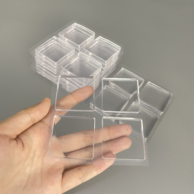 유니퀘어 실리콘 접착 가구 패드 소파 밀림 마루 긁힘 소음 방지, 12개, 투명