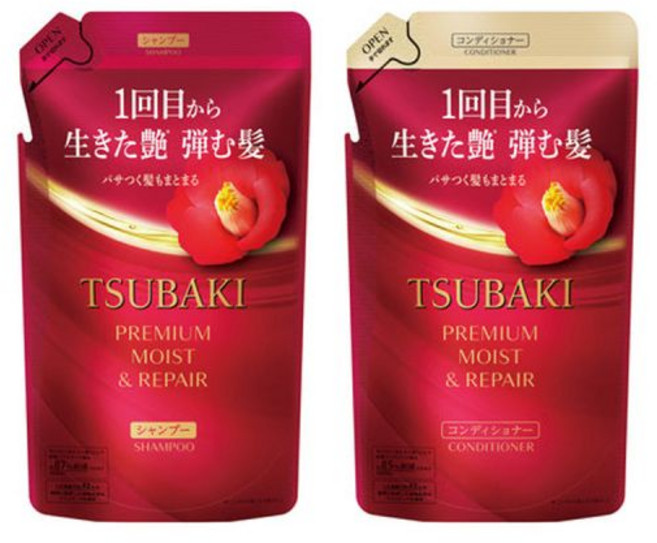 츠바키 프리미엄 모이스트&리페어 샴푸 컨디셔너 300ml 리필용 /스토리도쿄--326872