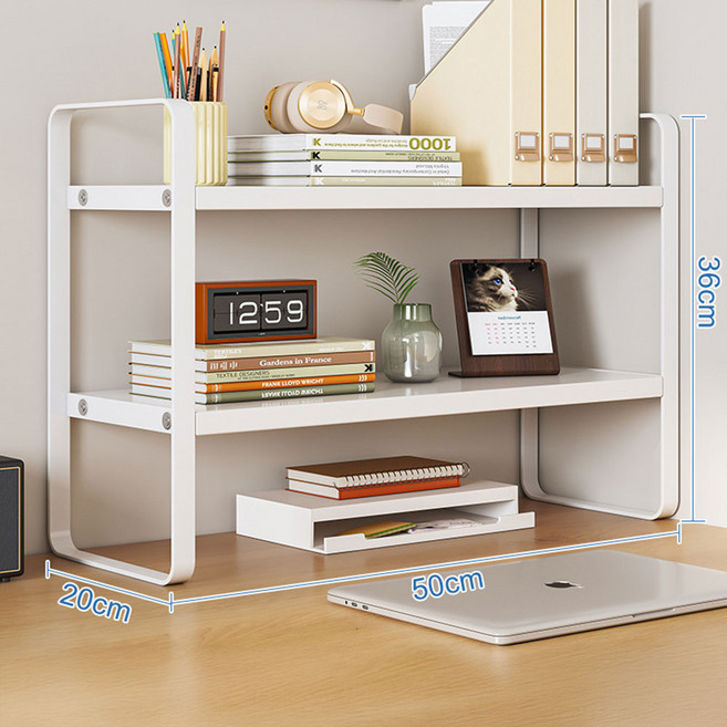 다용도 책상 수납 선반 주방 정리보조 틈새용 소형테이블, 3단, 화이트