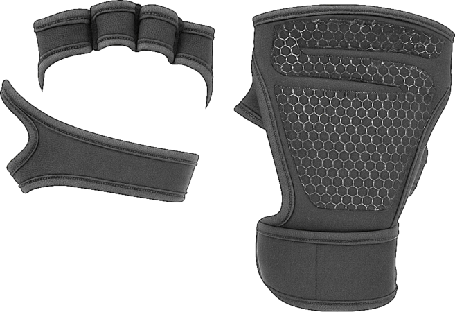 모노오프 미끄럼방지 손목보호 헬스장갑, 블랙, 1개