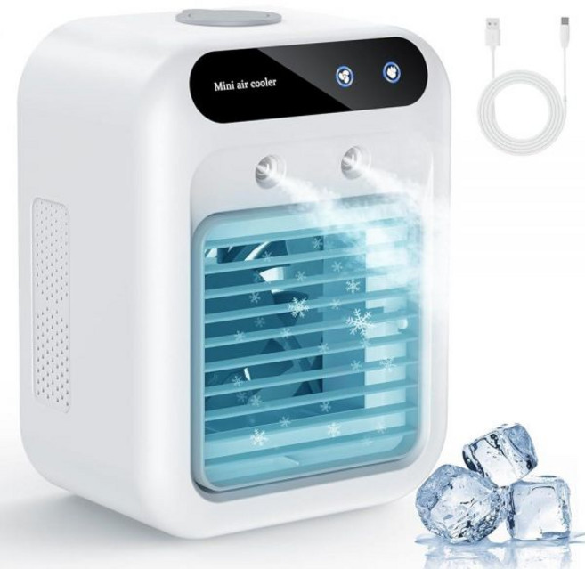 Portable Air Conditioners Cooling Fan Quiet AC with Water Tank Personal Conditioner Evaporativ, Portable Air Conditioners, Coo