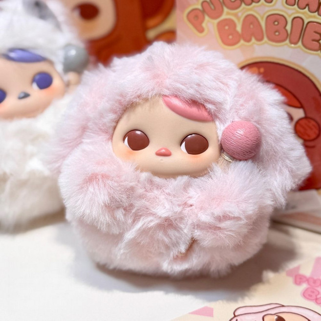 畢奇敲敲系列搪膠發聲毛絨掛件盲盒玩具禮物木魚瑪特PUCKY便宜, 1個, 【木魚緣分】15cm