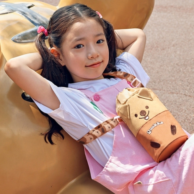 윙하우스 쿼카 물병 파우치 WH0690, 1개, 브라운