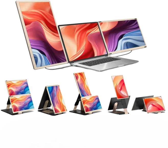 15.4인치 노트북용 듀얼모니터 트리플모니터 역방향충전, 39.116cm, P4 (스텐드형)