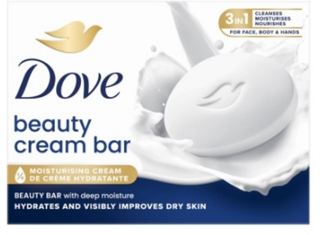 Dove 美肌沐浴乳塊 3in1 清潔、保濕、滋養 深層保濕 改善乾燥肌膚 90g*6, 1個