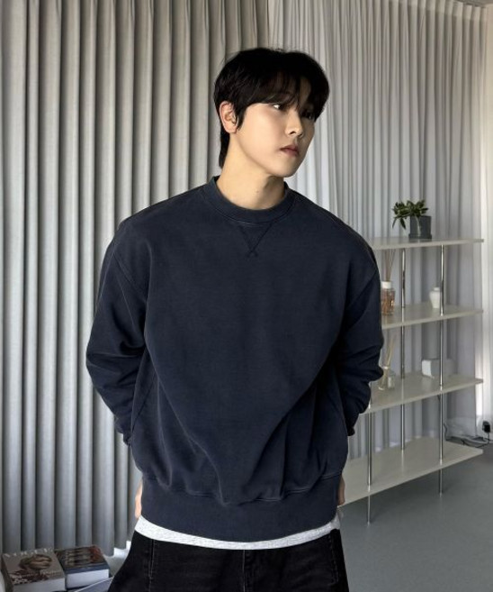 카네이테이 PIGMENT CLASSIC CREWNECK (NAVY)