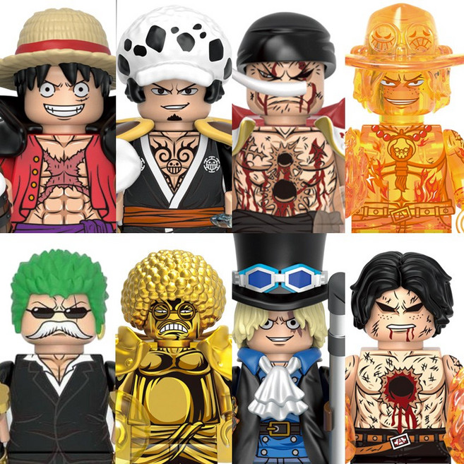 원피스(ONEPIECE) 해적왕 애니메이션 캐릭터 브릭미니피규어 컬렉션 취미/수집/장식/컬렉션용 커스텀 호환 블록피규어 8종 시리즈 VER.05, 1개, OPC-0509. 원피스 8종 세트 VER.05(로켓)