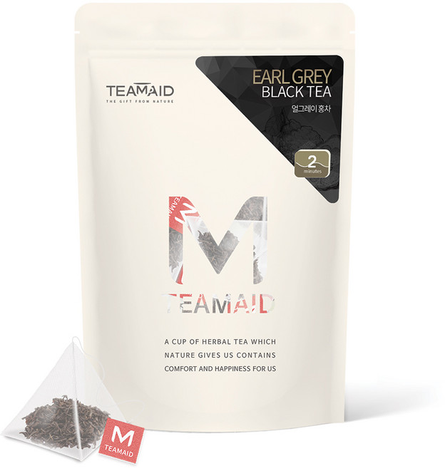 티메이드 얼그레이 홍차 블랙티 삼각티백 리필백, 1개, 2g, 25개입