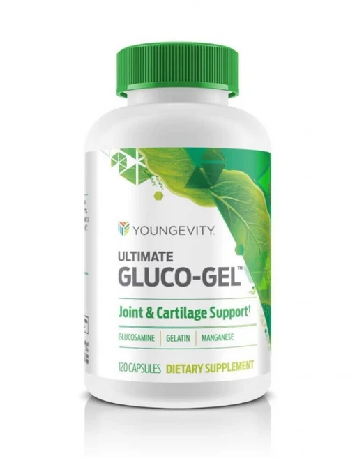 Youngevity Ultimate Gluco-Gel - 힘줄 뼈 및 연골용 | 글루코사민 젤라틴 및 망간 함유 | 120캡슐 | 1병, 1개, 120정 - 쿠팡
