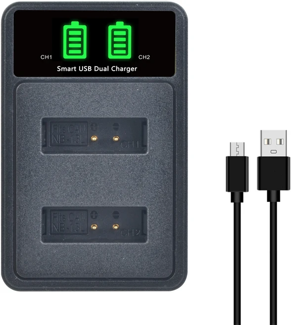 캐논 G7 X Mark II PM165 G5 G9 SX620 HS용 NB-13L 배터리 및 타입 C 충전기, 06 1 Charger