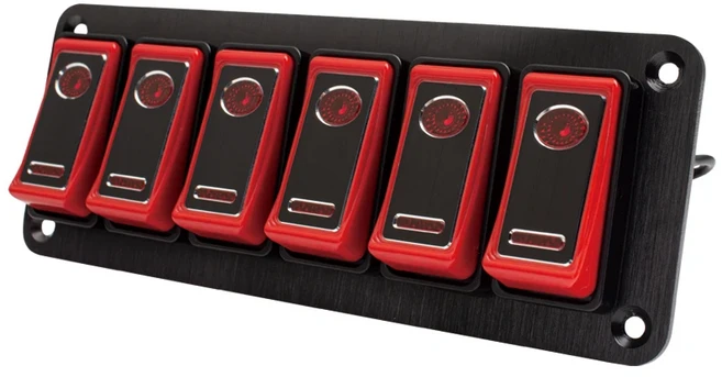 하이 엔드 브랜드 디자인 LED 금속 로커 스위치 패널 포트 12V 콘센트 조합 자동차 해양 보트에 방수 스위, 01 빠른, 04 NF4 gang black