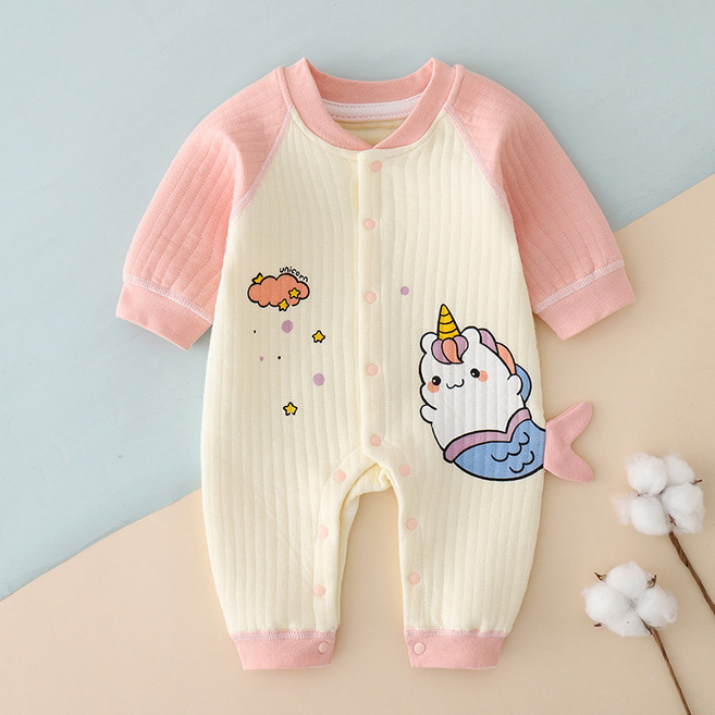 스타존 유아용 신생아 겨울 우주복 바디슈트 실내복 아기옷 아기내복 우주복 3층 보온 우주복