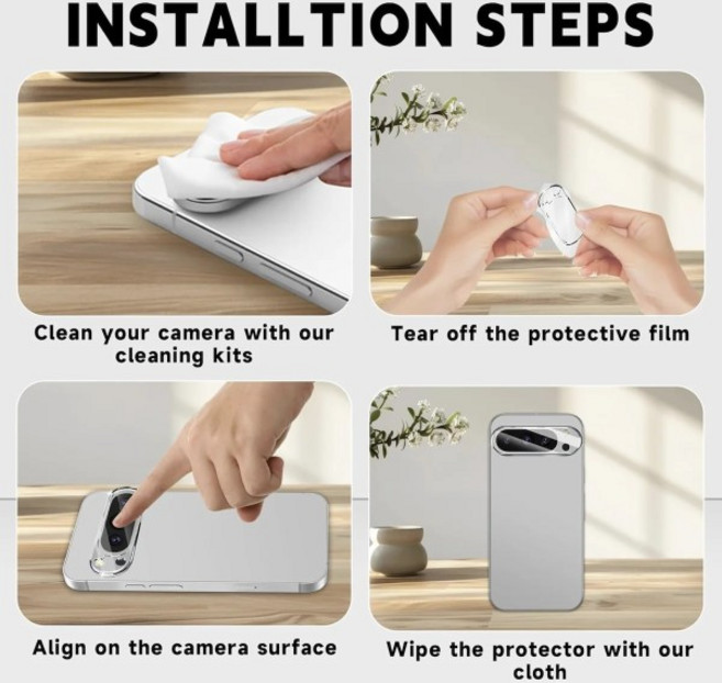 구글 픽셀 9 프로 XL 8 7 폴드 강화유리 카메라 렌즈 보호필름 3개 HD 클리어 스크래치 방지, 01 3PCS, 16 For Pixel 10Pro