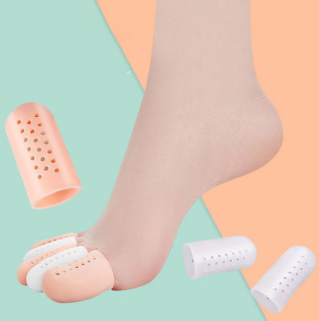 미즈코스 발가락 보호 골무 보호캡 엄지 발톱 튜브, 4개