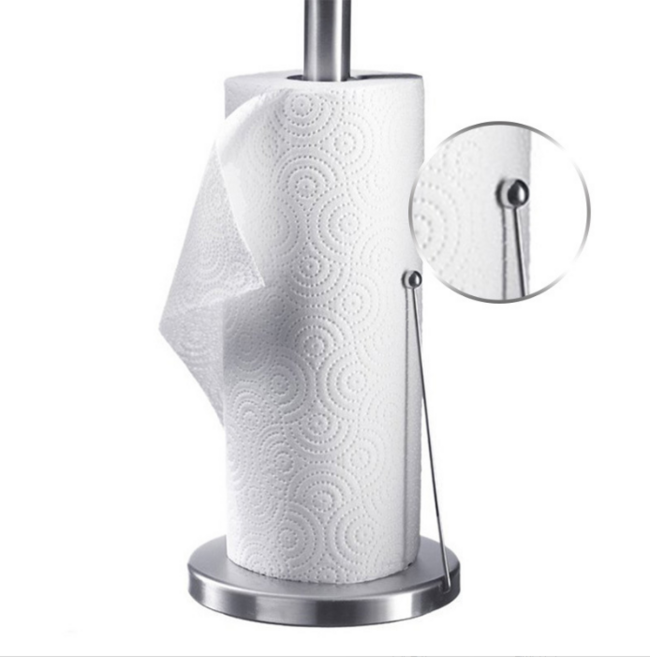 하루모리 한손으로뜯어쓰는 올스텐 스탠딩 키친타올걸이홀더, 1개, 실버 대형