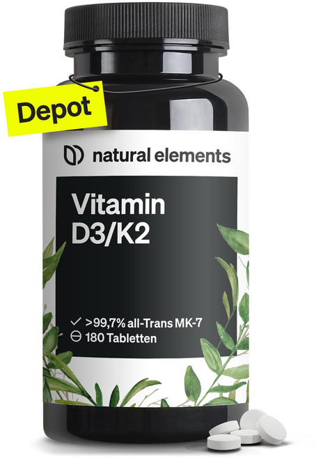 natural elements 비타민 D3 K2 Depot 180정, 1개