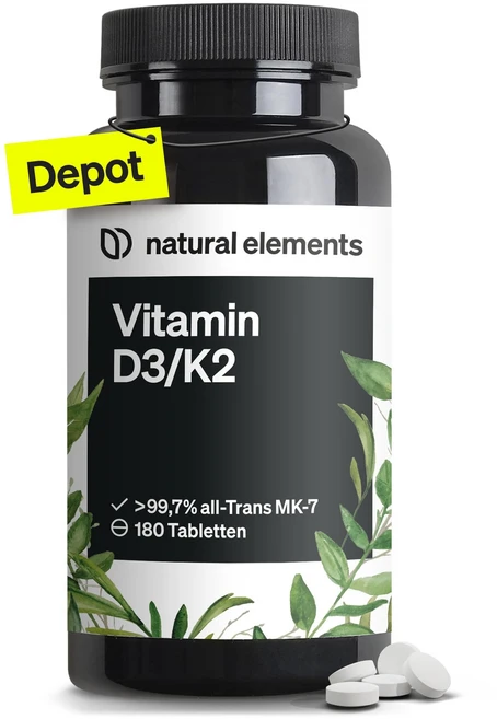 natural elements 비타민 D3 K2 Depot 180정, 1개 - 쿠팡