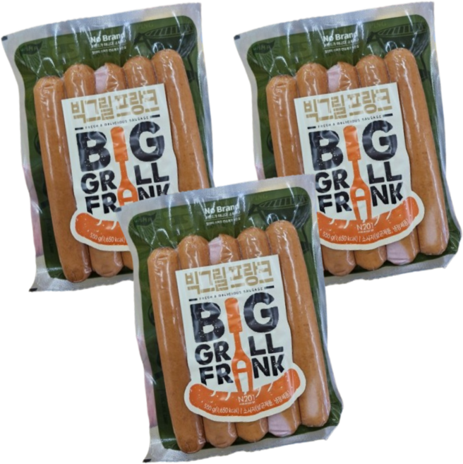 노브랜드 빅그릴프랑크 소시지, 550g, 3개