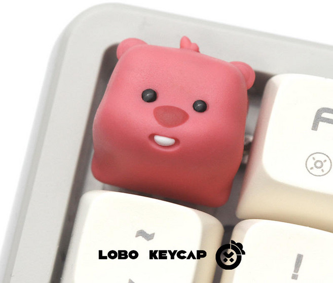 잔망루피 키캡 원방식 기계식 키보드, 진분홍