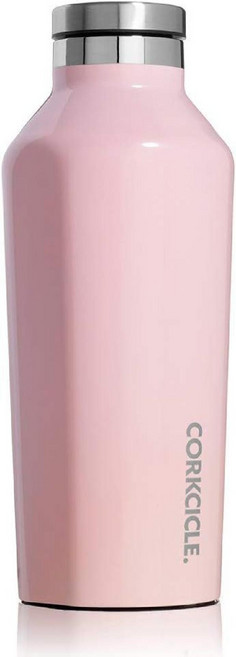 CORKCICLE 일본 인정 제품 물병 진공 단열 스테인리스물병 270ml CANTEEN 로즈 쿼츠 핑크 9oz SPICE OF LIF, 25온스, 리비에라 블루, 1개
