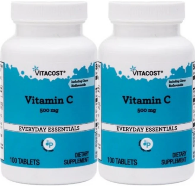 비타코스트 비타민 C 500mg 감귤 바이오플라보노이드, 2팩, 100정, 100정 - 쿠팡