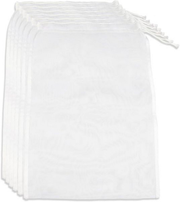 6개 묶음 견과류 우유백 재사용 가능 6x8인치 식품 체질기 고운 나일론 메시 우유망 아몬드/두유 우유 그릭 요거트 콜드 브루 커피 차 맥주 셀러리 주스용, 1개