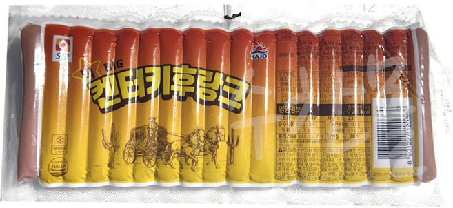 오양 냉동 후랑크 빅켄터키후랑크햄1kgX10개 반찬 사조오양 식자재 식품, 1세트, 10kg