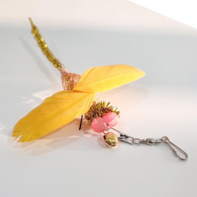 고양이 장난감 휘황찬란 사계벌레 화려한 소형 벌레 리필장난감 1분마켓, 1개, 생강잠자리