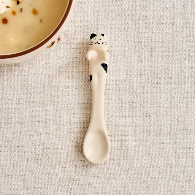 모던하우스 우리집뚱냥이 티스푼 젖소냥 NK2326059, 1개