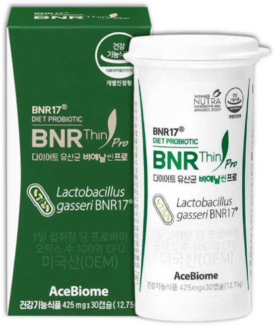 BNR17 체지방 감소 장건강 비에날씬 프로 모유 유산균 락토바실러스가세리 비엔알17 BNRThin Pro 김희선 유산균 다이어트 유산균, 1박스, 30회분