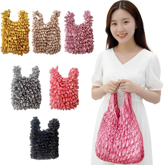 깔끔더하기 에코백 마트 미니 요술 장바구니 가방, 1개, 베이지