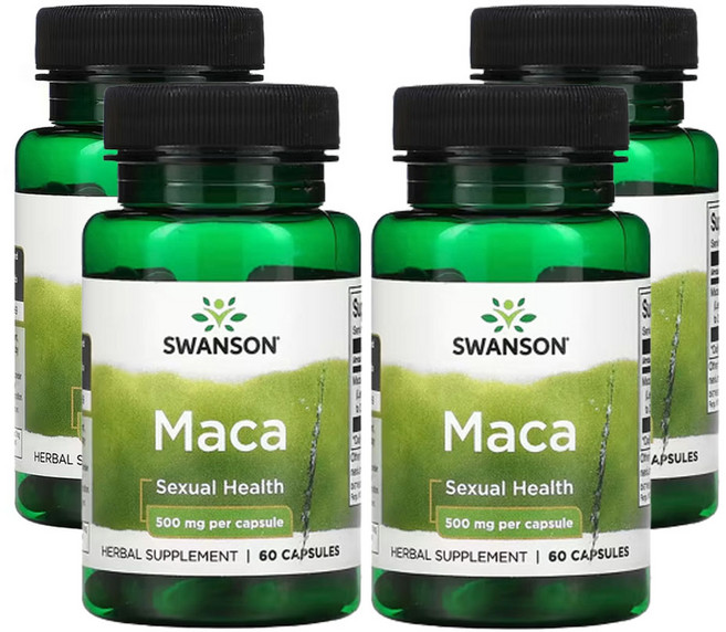 스완슨 마카 500mg 캡슐 60정, 4개