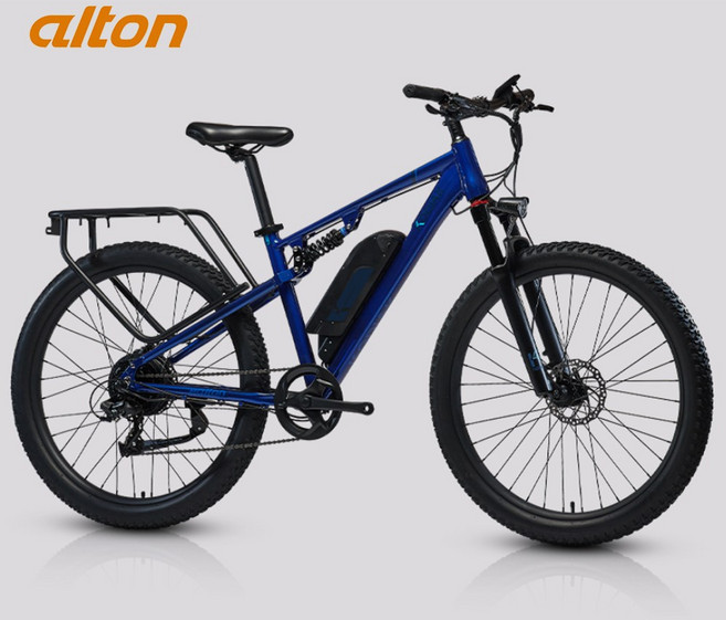 2024 알톤 코디악 27.5FS 8단 500W PAS 스로틀 전기 전동 자전거, 매트베이지