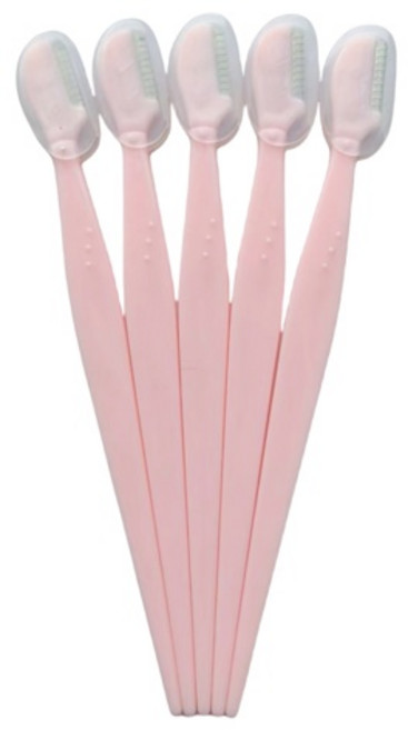 5/10pcs 일회용 블레이드 안전 눈썹 트리머 안전 눈썹 칼 초보자 메이크업 도구를 하기 쉬운, [04] 핑크