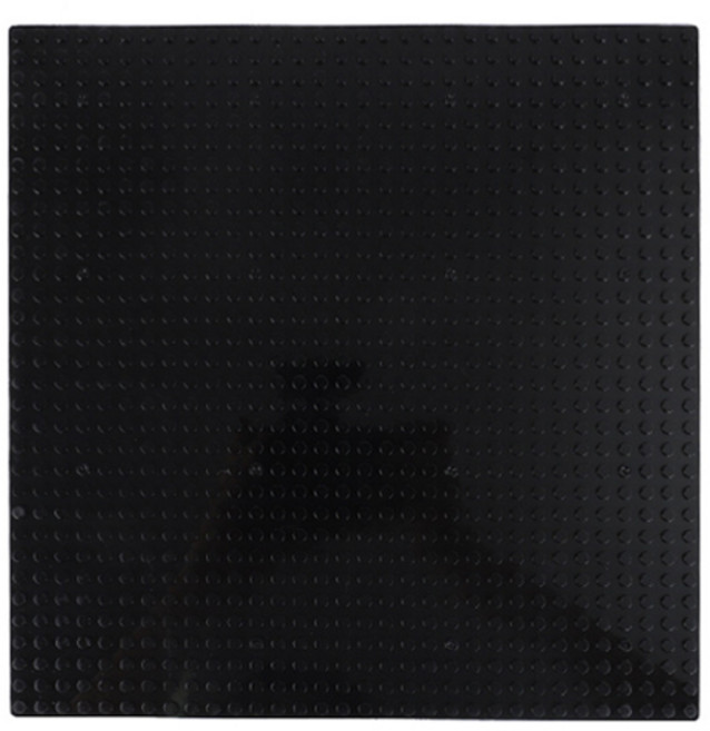 相容樂高 32x32 小顆粒底板, 黑色, 1個