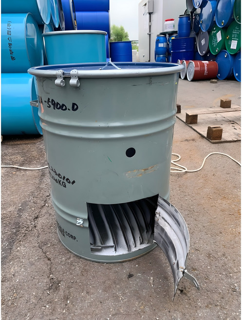 100L 중형 소각로 화목난로 현장난로 연통난로 석쇠 화덕 소각통 소각난로 쓰레기 소각로 드럼통난로 아궁이난로, 1개