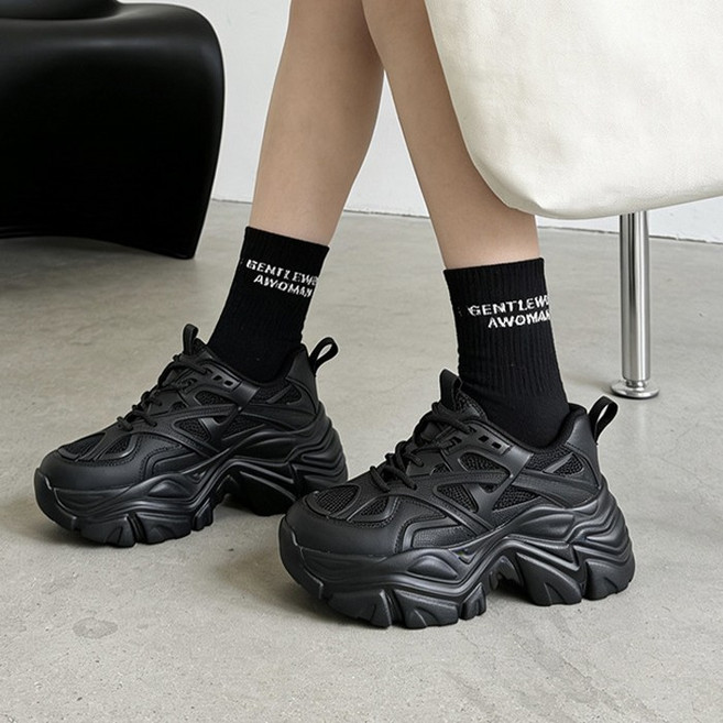 여성 어글리 스니커즈 키높이 통굽 운동화 5cm 데일리 패션운동화