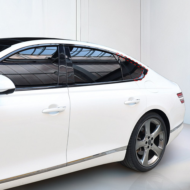 카스타 호환 G80 RG3 크롬 죽이기 튜닝 용품 윈도우몰딩 커버, 윈도우