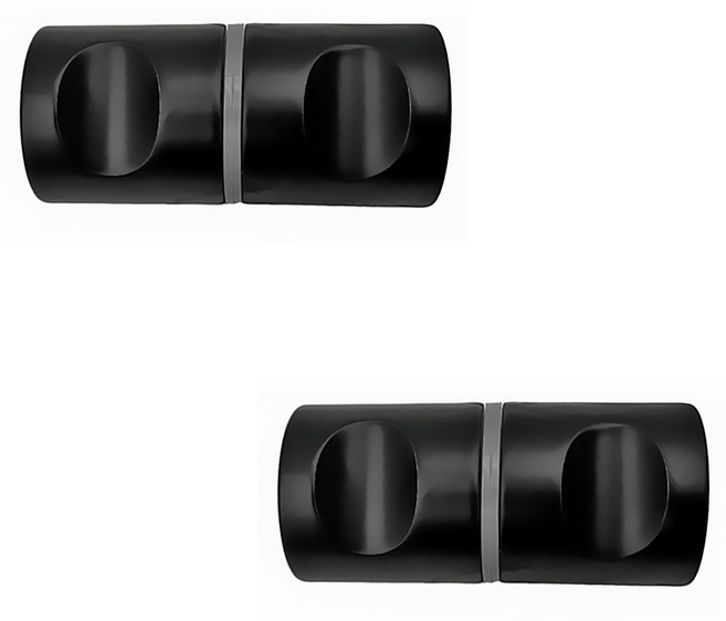 리빙로드 샤워부스 유리문 양면 손잡이 (A타입), 2개, 블랙