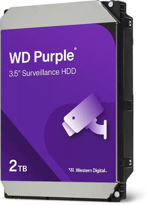 2TB 3.5吋監控系統專用硬碟, WD Purple 紫標