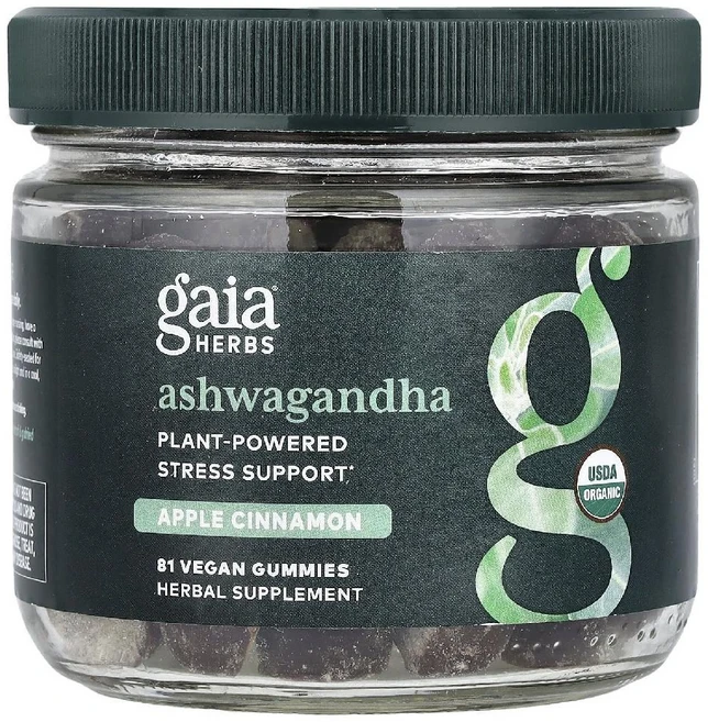 가이아허브 아슈와간다 ashwagandha 아쉬아간다 구미젤리 애플 시나몬 비건 81개, 81, 1개, 81정 - 쿠팡