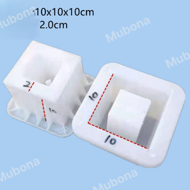 Mubona 시멘트 석고 타일 벽돌 콘크리트 틀 사각 금형 시공 거푸집 몰드, 투홀 40x20x12cm, 1개