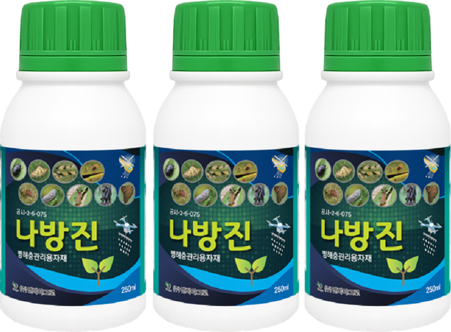 스마트한농부 나방진 250ml 3병 피자마오일-유기농 친환경살충제 고추 담배나방 배추 청벌레 진딧물 응애 노린재 갈색날개매미충 꽃매미 미국선녀벌레, 3개